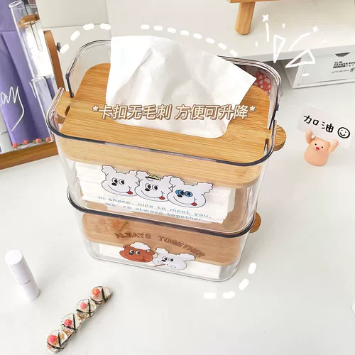 Коробка для бумажного полотенца может быть поднято высокое значение, карикатурная бумажная коробка, прикроватная, прозрачная настольная бумажная коробка для общежития