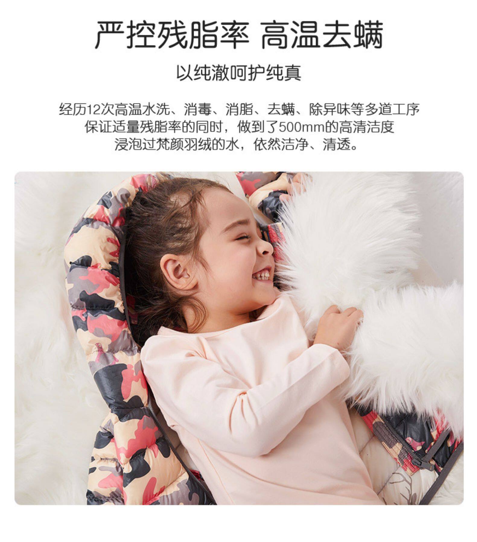 反季特价 高梵 儿童长款过膝 貂毛大领羽绒服 图4