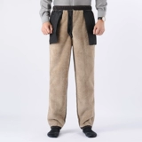 Вельветовые бархатные утепленные штаны, для среднего возраста