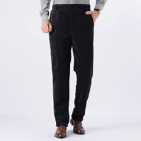 Вельветовые бархатные утепленные штаны, для среднего возраста