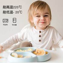 Canada grumble glitterspice baby sucker plate baby silicone anti-fall food supplement plate