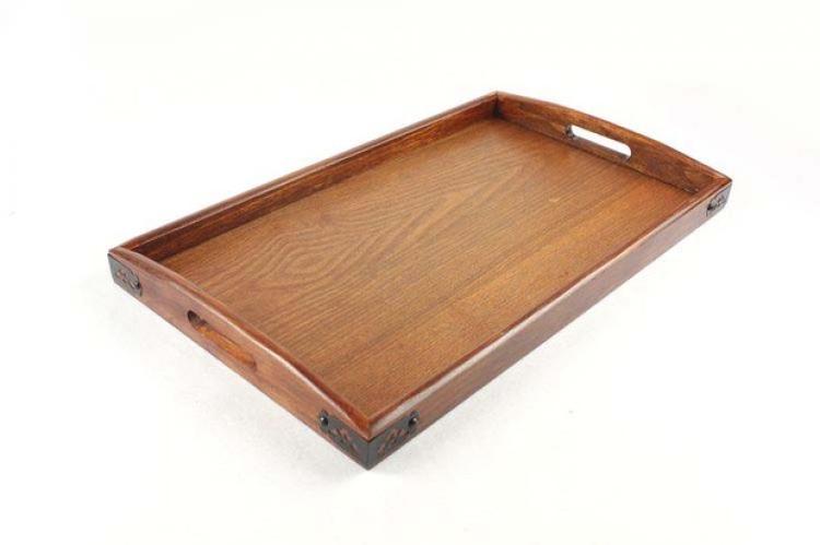 Bộ đồ ăn bằng gỗ, khay gỗ, khay, trà, khay trà, nhà hàng, khay nhà hàng, 50 * 30 * 4.5cm - Tấm khay đựng ấm chén bằng gỗ đẹp