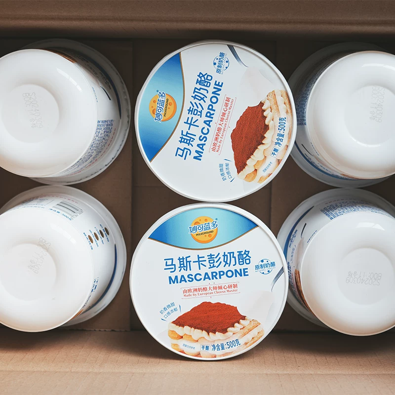 «Miao Ke Lan Dorasca Peng cheese 500g*6 boxes/box of Maskabuni cheese cheese cheese Tiramisu»