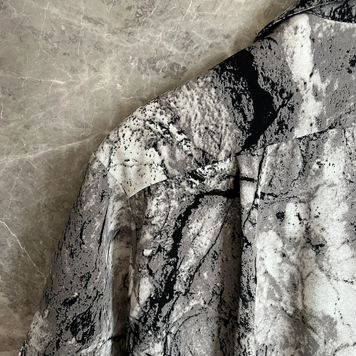 Летняя шелковая дизайнерская ретро брендовая рубашка, изысканный стиль, тренд сезона