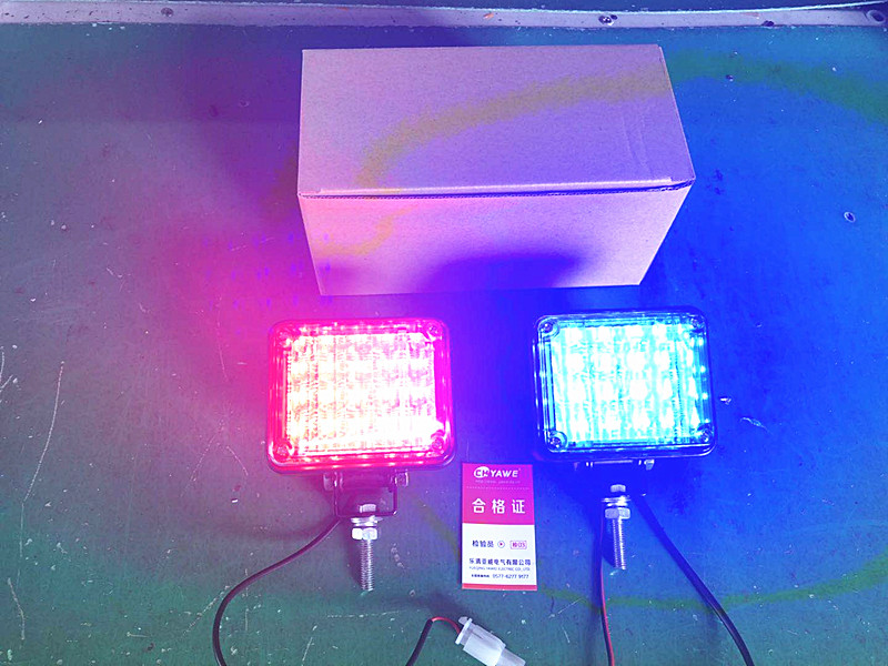 Electric motor car warning lights front car light led with bright red blue burst flashing lights alarm security light on patrol light