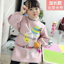 Baby eating blouse Childrens apron painting clothes Bib Waterproof reverse wear painting outside wear kindergarten long sleeve protective clothing