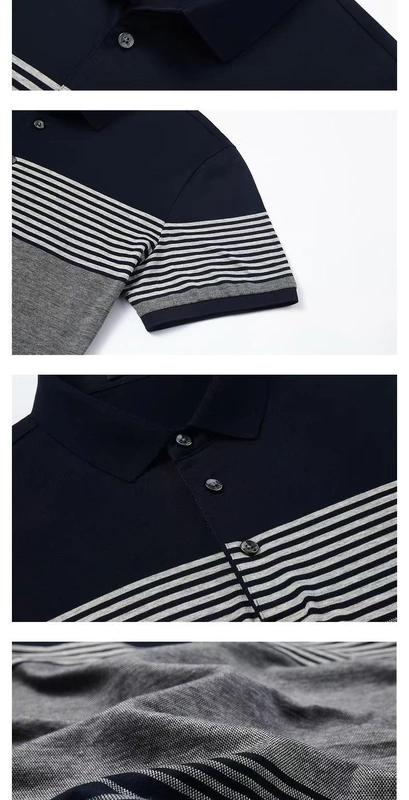 Thương hiệu nam kinh doanh thường xuyên cotton ngắn tay áo sơ mi POLO mùa xuân và mùa hè mới áo thun cotton trẻ trung - Polo