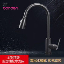 Italy 304 stainless steel kitchen faucet hot and cold universal vegetable wash basin sink pull faucet rotatable
