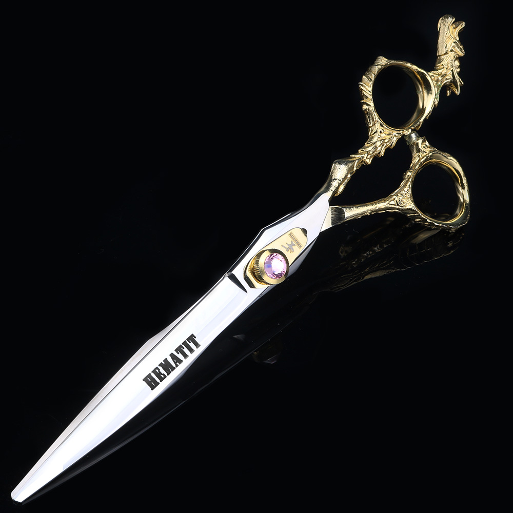 Imported dragon professional hair scissors 7 inch 440C hair scissors combination set thin tooth scissors domineering