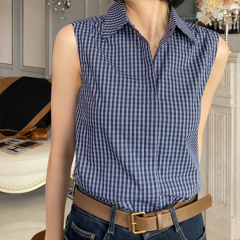 【Layering Companion】 Layered Sleeveless Shirt Vest for Women, Base Layer for Spring and Autumn, New Inner Vest