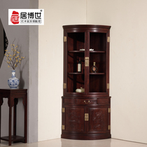 Redwood furniture Aoshi Dalbergia mahogany triangle wine cabinet Ming and Qing classical Burmese red sour wood corner solid wood wine cabinet