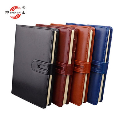 Shen Shi 182 fashion notepad office stationery notebook business leather belt buckle creative diary custom