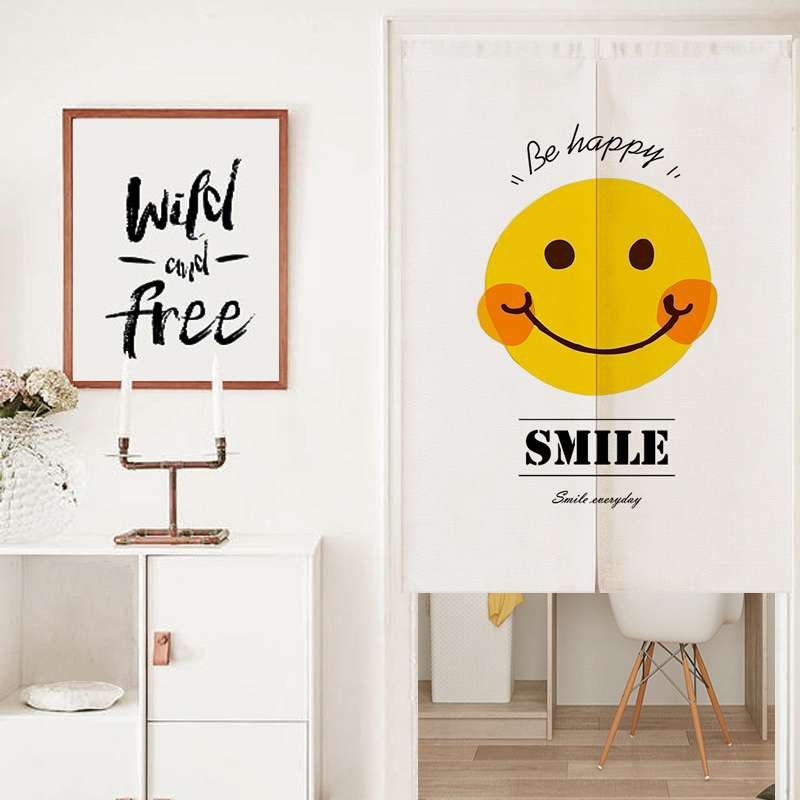 Smile curtain cut cut - off curtain cloth - Bedroom summer magic attached to adhesive mosquito - resistant kitchen to cover the home village