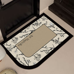 Napa pattern entrance door floor mat, cuttable carpet, bathroom floor mat, water-absorbent, dirt-resistant, non-slip door mat, doorway