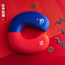 Wonderful hand back tide neck pillow pillow office nap plane car U-shaped pillow neck travel portable memory Cotton