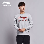 Áo len nam Li Ning 2018 mùa thu mới đào tạo loạt áo thun dài tay cổ tròn mùa xuân đan áo len thể thao