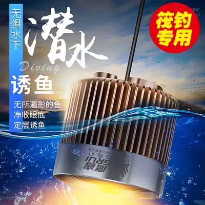 New Eagle Rui underwater fish lure lamp waterproof LED raft fishing yellow light gathering fish lamp underwater water dual-purpose Fish catchment