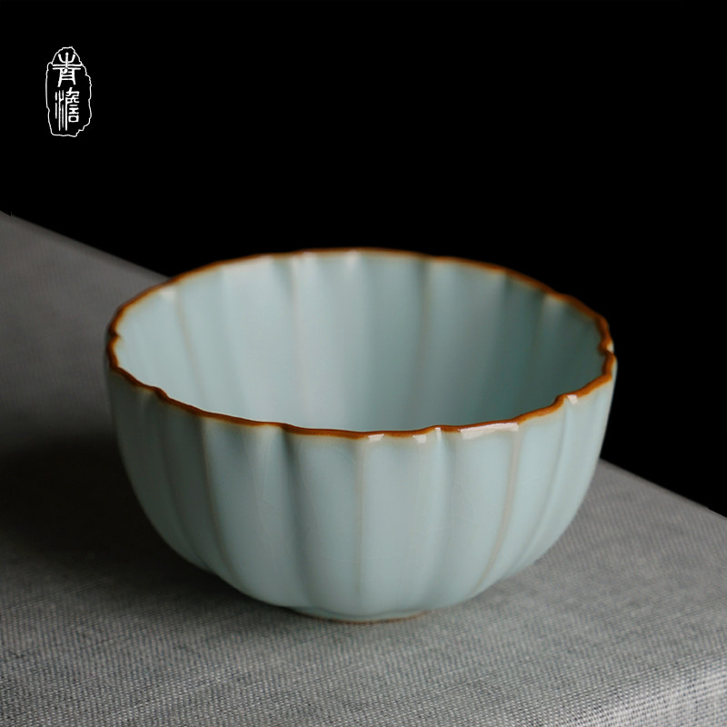 Yu kiln tea bowl single JingdeTown master cup cup cup ceramic gift box packaging your porcelain cup opening