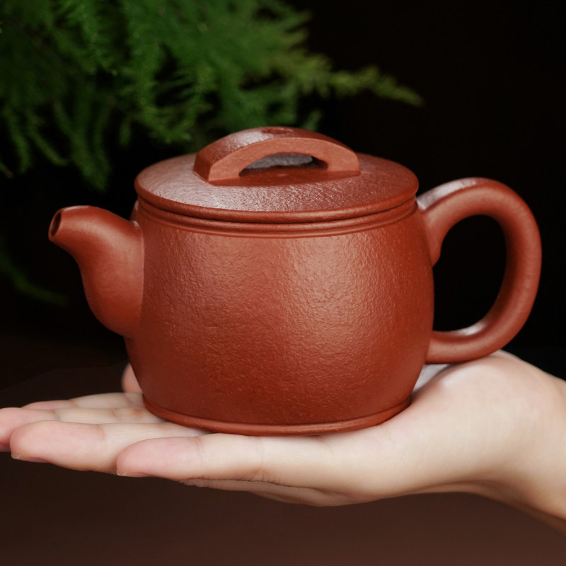 Zhuni Han tile pot purple sand pot pure handmade retro teapot ceramic single pot kung fu tea set Yixing famous artist Liu Yadong