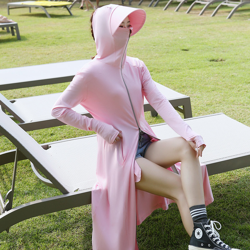 Sunscreen shawl mask female summer UV long version of large hat peak sunscreen sunscreen veil bike to drive