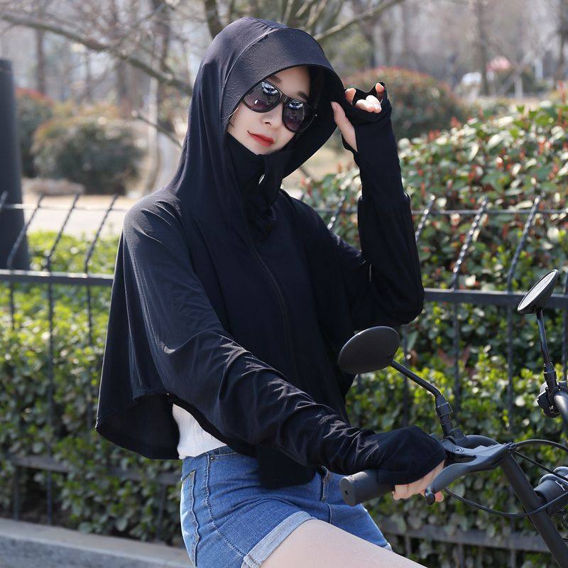 Sunhat female summer sun protection cover full face veil UV breathable mask riding electric car hat 100 lap sun hat