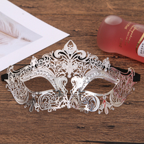 Venice high-end foreign trade metal mask Prom Princess half face mask female cos party performance Iron Mask
