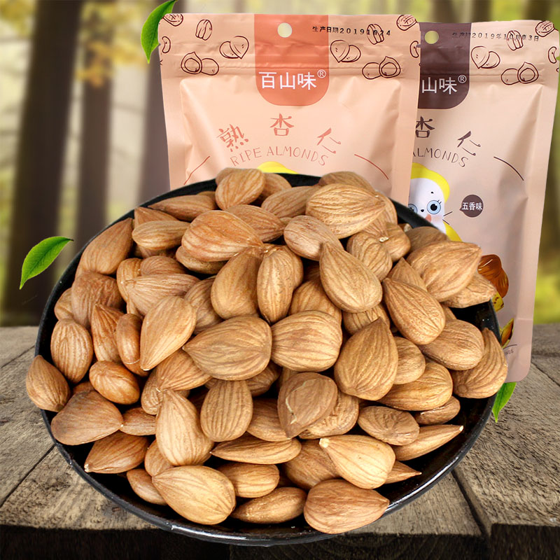 Baishan taste cooked sweet nanalmond nut snack without adding Wei County special production fresh large raw almonds