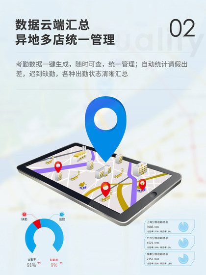 DELI 3765CS 지능형 클라우드 출석기 얼굴 지문 인식 클럭 머신 무선 Wi-Fi 링크 출석 페이셜 지문 클록 시계 기계 멀티 스토어 통근 체크인 머신 휴대 전화보기 보고서