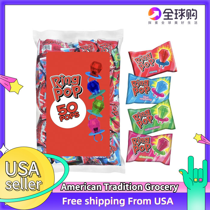 Directly Shipped from the Usa: Ring Pop Party Pack, Ring-Shaped Candy, Halloween and Christmas Lollipops, Party Candy Directly Shipped from the Usa: Ring Pop Party Pack, Ring-Shaped Candy, Halloween and Christmas Lollipops, Party Candy