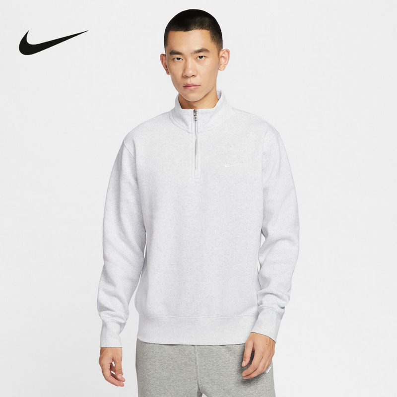 Nike Club Men's Fleece Sweatshirt Winter Half-Zip Knitted Casual Pullover Fn3865-051