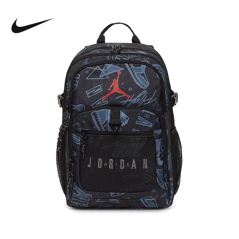 Jordan Nike Kidsren's Backpack with Mesh Stitching, Spacious Multi-Pocket Design, Same Style for Men and Women, Iq5331-010 Jordan Nike Kidsren's Backpack with Mesh Stitching, Spacious Multi-Pocket Design, Same Style for Men and Women, Iq5331-010