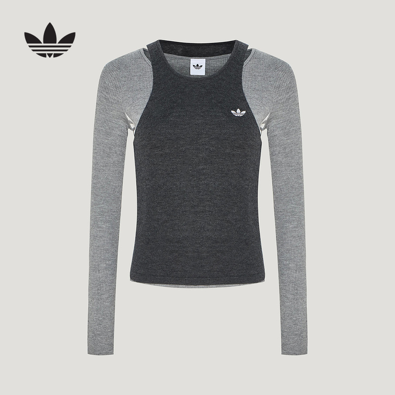 Adidas Adidas Trefoil Top Autumn Women's Slim Casual Sports Deluxe Knitwear Le9666 Adidas Adidas Trefoil Top Autumn Women's Slim Casual Sports Deluxe Knitwear Le9666