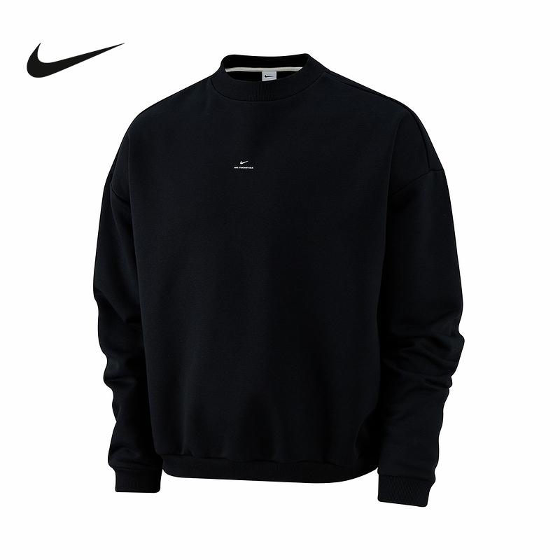 Nike Nike Sweatshirt Men's 2025 Winter New Style Fleece-Lined Basketball Sports Casual Round Neck Pullover Im5902-010