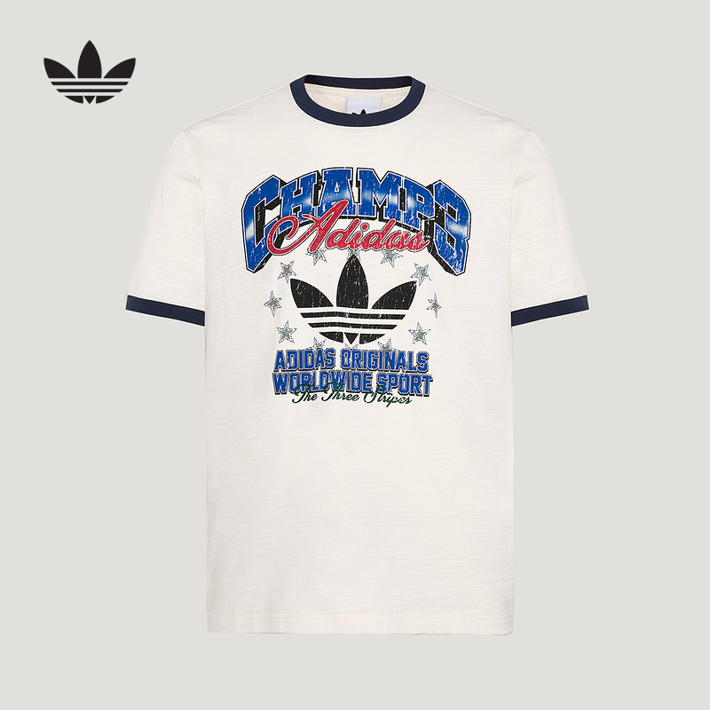 Adidas Adidas Trefoil 2026 Summer Men's Retro Pure Cotton Casual Sports Short-Sleeved T-Shirt Le7355 Adidas Adidas Trefoil 2026 Summer Men's Retro Pure Cotton Casual Sports Short-Sleeved T-Shirt Le7355