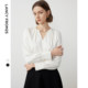 Langzi Ole Langzi v-neck long-sleeved top women's shirt temperament commuting high-end 2024 spring new method