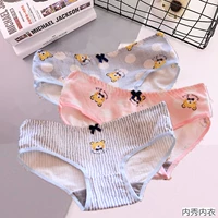 4 túi cotton đồ lót phụ nữ hoạt hình in đồ lót dễ thương của phụ nữ bông tam giác đồ lót dễ thương gấu quần lót cotton