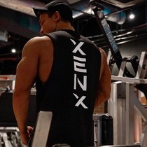 Mens sports vest vest loose summer cotton wide shoulder outer wear fitness training sleeveless trendy brand mountaineering