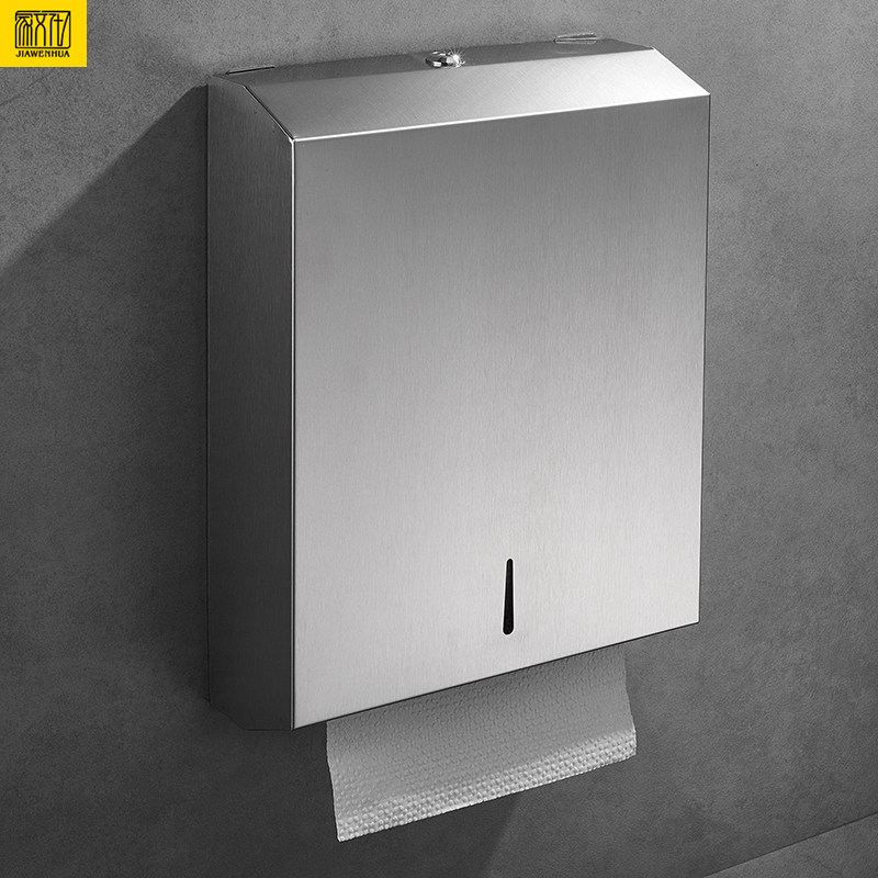 304 Stainless Steel Toilet Paper Box Wall-mounted Hotel Makeup Room Toilet Waterproof Rectangular Toilet Paper Extraction Toilet Paper Rack Box