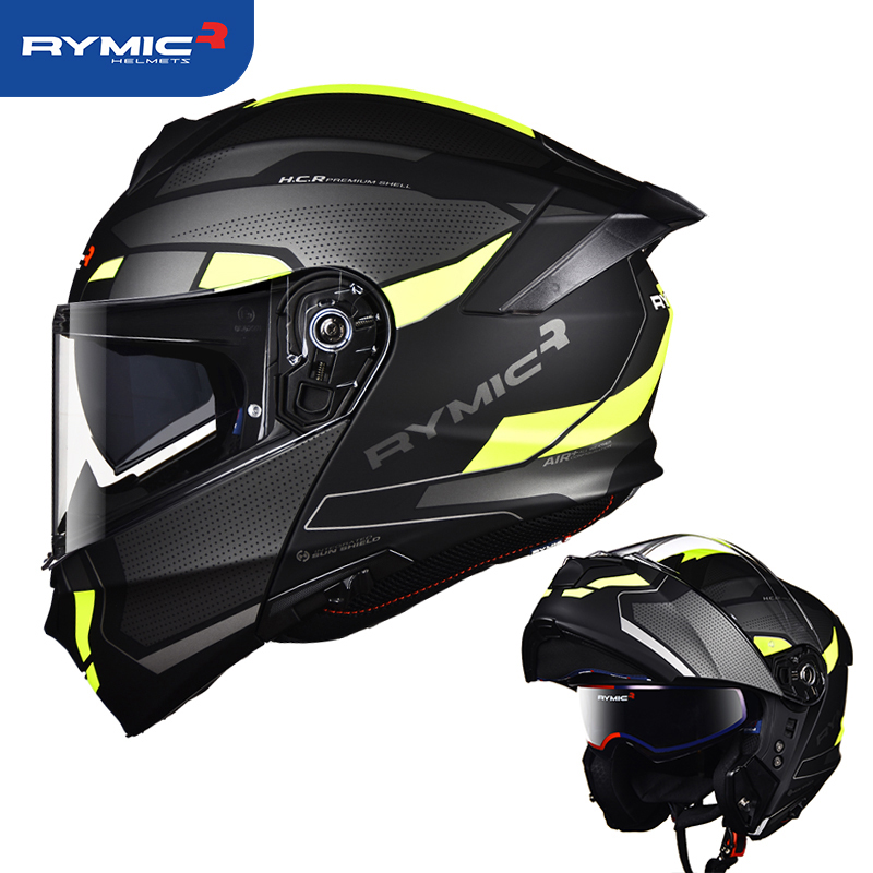 RYMIC R935 motorcycle helmet double lens uncovering helmet four seasons running helmet autumn winter thermal helmet men and women