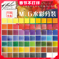 American Graeme Artist Grade mg Watercolor Pigment Solid Sub-pack 70 Color 24 Color Set 1ml2ml Optional