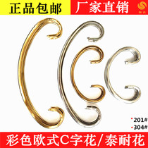 304 stainless steel decoration accessories Roman Gate European style accessories C Words stainless steel art flower security door window flowers