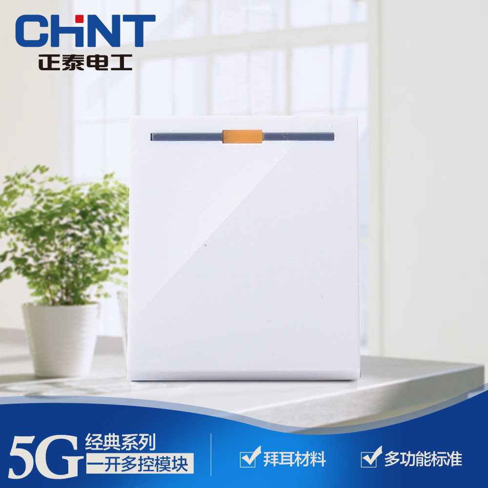 CHINT switch socket 118 type wall switch NEW5G occupy one position one open multi-control module