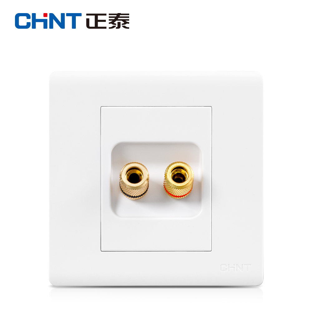 Chint wall switch socket NEW7D ya white two-hole audio socket panel