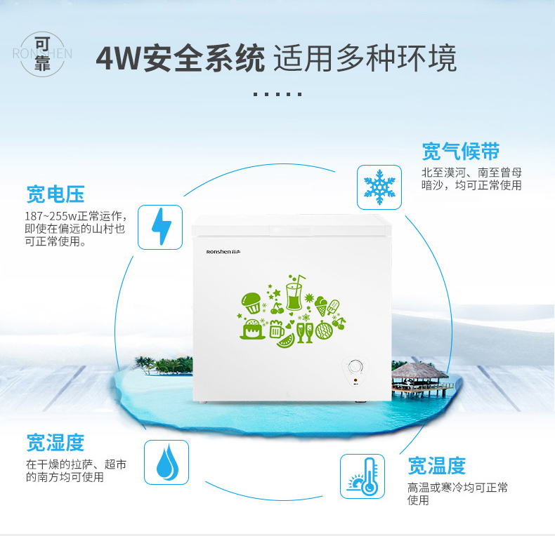 Tủ lạnh nhỏ Ronshen / Rongsheng BD / BC-205MB - Tủ đông tủ lạnh ngăn đông mềm