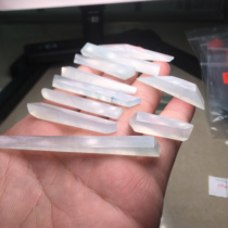 Jade Edge Hing Myanmar Natural Emerald Raw Material Customized Ice Seed Pendant Sign Engraving Safe Button