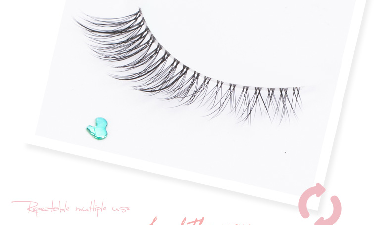 Độ dày tự nhiên Lông mi giả Mô phỏng Trang điểm khỏa thân Lông mi siêu nhiên Crossover Life Makeup Realistic Short X2 / T - Lông mi giả mi giả 5d