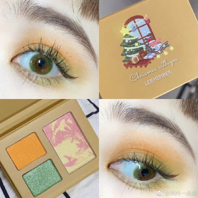 曼 眼影 盘 Giáng sinh hai màu trộn thịt lợn mini - Bộ sưu tập trang điểm phấn mắt estee lauder