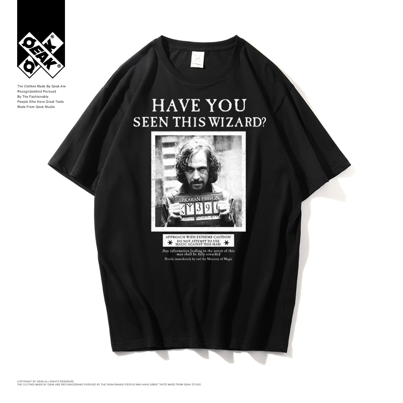 Harry Potter Co-Branded Clothing Sirius Full Set of Movie Merchandise Men's and Women's Summer Couple Short-Sleeved T-Shirt Official