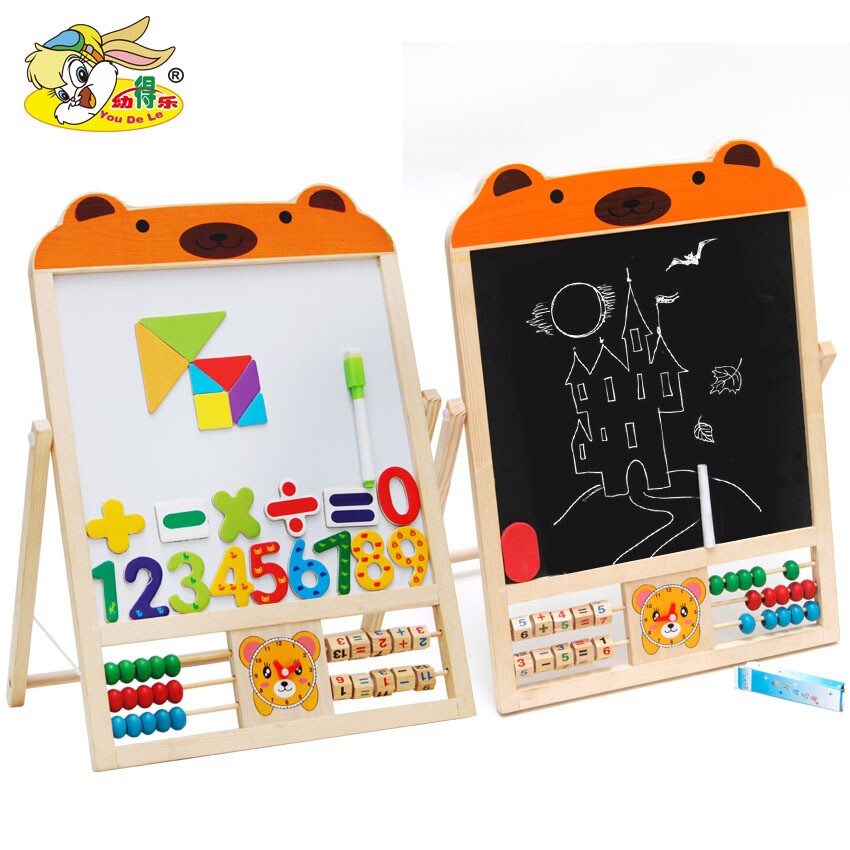 Children's drawing board young children Magnetic graffiti board baby bracket home teaching writing tablet male girl Little blackboard-Taobao
