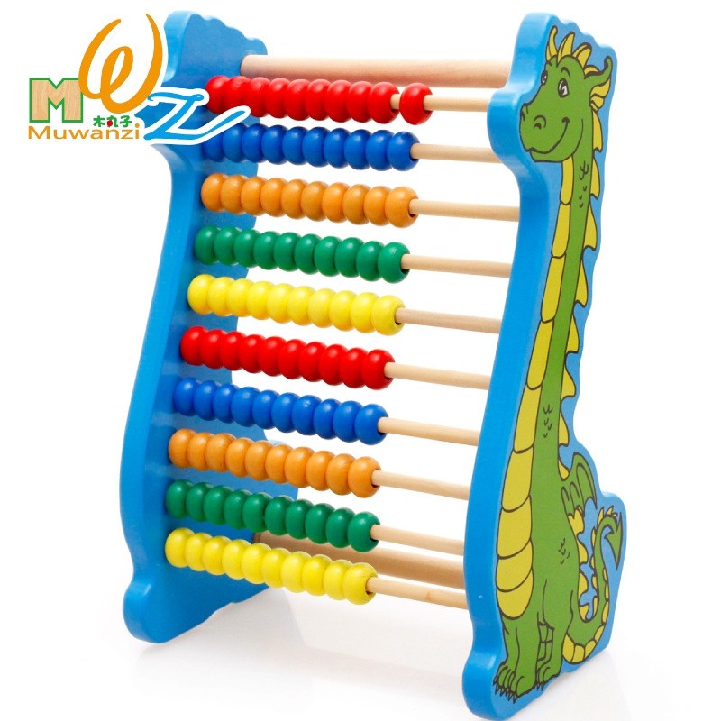 Dinosaur abacus children's mathematics children's arithmetic teaching aids calculation rack bead arithmetic rack primary school students large arithmetic toy rack